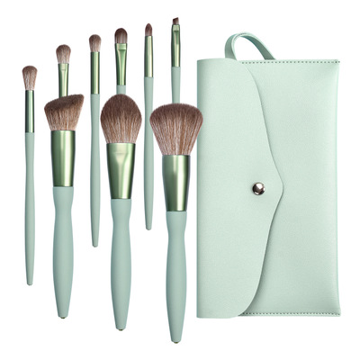 High quality 9pcs make up brush kit for eye shadow diamond glitter vegan green pink private label makeup brushes set