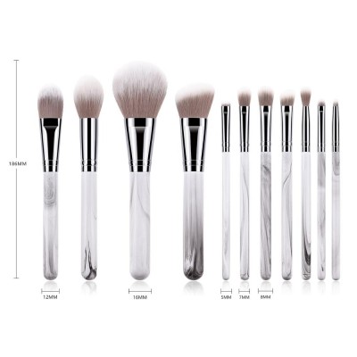 2020 HOT selling 11 pcs Cosmetic Make Up Brushes Private Label wood handle Makeup Brush Set