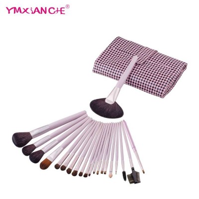 New custom logo 21 pcs purple eye shadow foundation makeup brushes professional makeup brush set