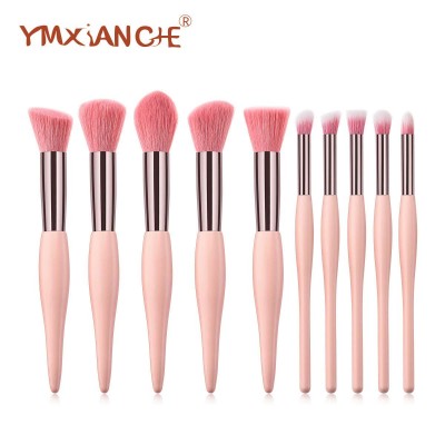 10PCS Little pregnant belly professional Brushes Oem ODM custom Wholesale pink makeup brush Set