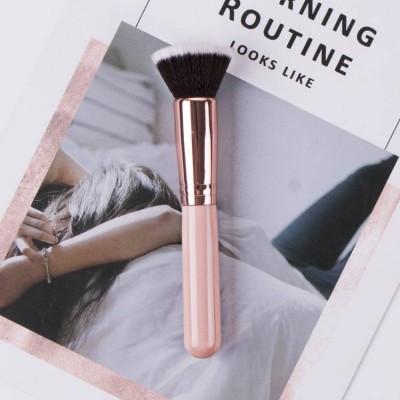 2020 Amazon Hot Sale Single Pink Flat Head Makeup Brush Loose Powder Foundation Brush