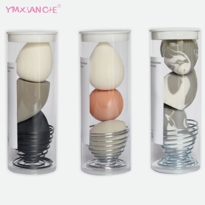 3pcs Makeup Sponge And Sponge Storage Rack Beautyflawless For Liquid Cream Powder,Multi-colored Makeup Sponge Set Makeup Tools