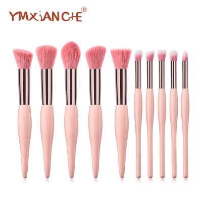 NEW STYLE 10PCS Crystal Colorful pink professional Brush Makeup Oem ODM custom Wholesale Brush Set