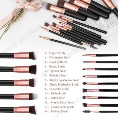 Free Sample 14pcs Makeup Brushes Crystal Handle Makeup Brush Set Custom Logo Make Up Brushes brush set